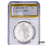 1879-S REV 78 Morgan Silver Dollar PGA MS62