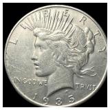1935 Silver Peace Dollar CHOICE AU