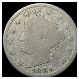 1886 Liberty Head Nickel NICELY CIRCULATED