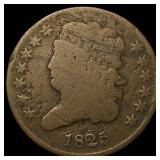 1825 Copper Half Cent NICELY CIRCULATED