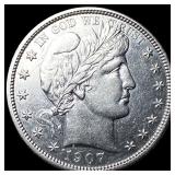 1907-P Silver Barber Half Dollar CHOICE AU