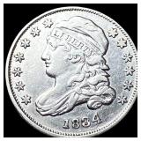 1834 Silver Capped Bust Dime NEARLY  UNCIRCULATED