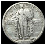 1924-D Silver Standing Liberty Quarter NEARLY UNCI