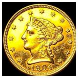 1904 Liberty Head Gold Quarter Eagle $2.50 UNCIRCU