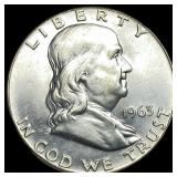 1963 FBL Franklin Silver Half Dollar CHOICE PROOF