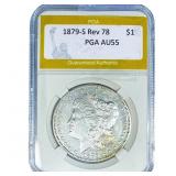 1879-S Rev 78 Morgan Silver Dollar PGA AU55