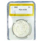 1892 Morgan Silver Dollar PGA AU58