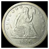1856 Seated Liberty Quarter CLOSELY  UNCIRCULATED