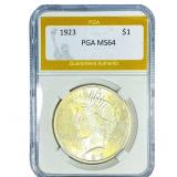 1923 Silver Peace Dollar PGA MS64