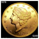 1878 $20 Gold Double Eagle CHOICE BU