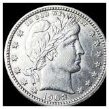 1908-O Silver Barber Quarter CLOSELY  UNCIRCULATE