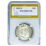 1962-D Franklin Half Dollar PGA MS65 FBL