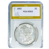 1892 Morgan Silver Dollar PGA MS63