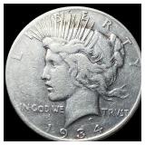 1934-S Silver Peace Dollar LIGHTLY CIRCULATED
