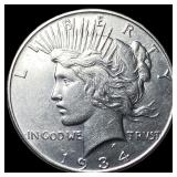 1934 Silver Peace Dollar CLOSELY UNCIRCULATED