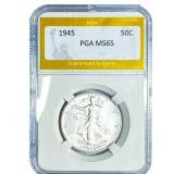 1945 Walking Liberty Half Dollar PGA MS65