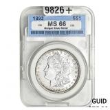1893 Morgan Silver Dollar CSI MS66
