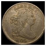 1804 Draped Bust Half Cent NEARLY UNCIRCULATED
