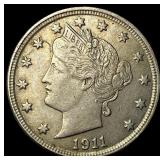 1911 Liberty Head Nickel CLOSELY UNCIRCULATED
