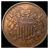 1864 Bronze Two-Cent Piece CLOSELY UNCIRCULATED