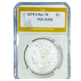 1879-S Rev 78 Morgan Silver Dollar PGA AU58