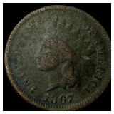 1867 Indian Head Cent NICELY CIRCULATED