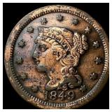 1849 Braided Hair Large Cent HIGH GRADE