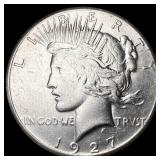 1927 Silver Peace Dollar CHOICE AU