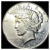 1928-S Silver Peace Dollar CLOSELY  UNCIRCULATED