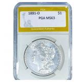 1881-O Morgan Silver Dollar PGA MS63