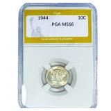 1944 Mercury Silver Dime PGA MS66