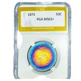 1875 Seated Liberty Half Dollar PGA MS63+