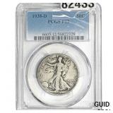 1938-D Walking Liberty Half Dollar PCGS F12