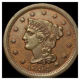 1854 Braided Hair Large Cent UNCIRCULATED