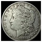1901 Silver Morgan Dollar ABOUT UNCIRCULATED