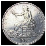 1877 Silver Trade Dollar CLOSELY UNCIRCULATED