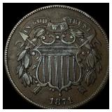 1871 Bronze Two-Cent Piece CLOSELY  UNCIRCULATED