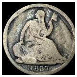 1837 Seated Liberty Half Dime (No Stars)  NICELY