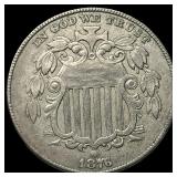 1876 Shield Nickel CLOSELY UNCIRCULATED