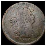 1804 Copper Half Cent LIGHTLY CIRCULATED