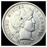 1908-S Silver Barber Dime CLOSELY  UNCIRCULATED