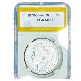 1879-S Rev 78 Morgan Silver Dollar PGA MS62