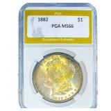 1882 Morgan Silver Dollar PGA MS66