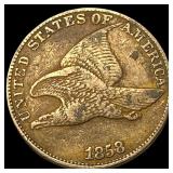 1858 Copper-Nickel Flying Eagle Cent CLOSELY UNCIR