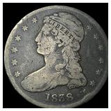 1838 Capped Bust Half Dollar LIGHTLY CIRCULATED