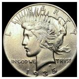 1935-S Silver Peace Dollar CLOSELY UNCIRCULATED