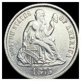 1875-CC Silver Dime UNCIRCULATED
