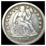 1856-O Silver Seated Liberty Dime NEARLY UNCIRCULA