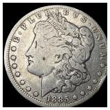 1885-O Silver Morgan Dollar ABOUT UNCIRCULATED
