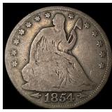 1854 Silver Half Dollar (Arrows) NICELY CIRCULATED